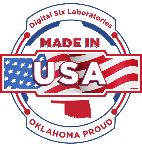 Logo badge of D6 Labs Made In USA
