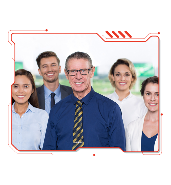Pic of a group of D6 Labs workers