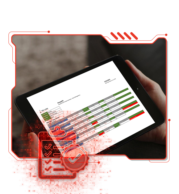 Pic of data reporting of Water IoT monitoring
