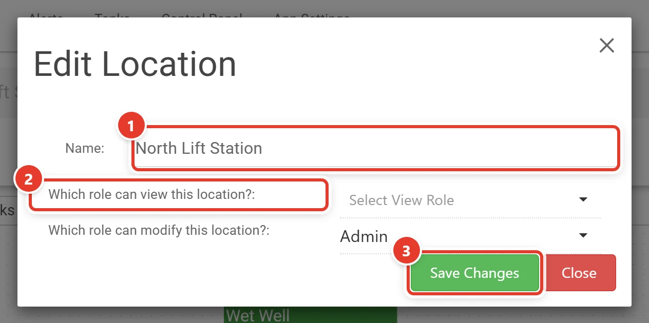 The Edit Location dialog