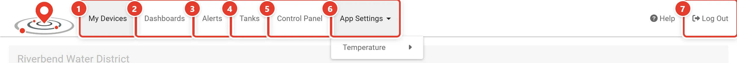 The top menu with App Settings open
